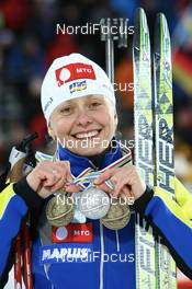 17.02.2008, Oestersund, Sweden (SWE): Oksana Khvostenko (UKR) - IBU World Championchip of Biathlon, medal shooting - Oestersund (SWE). www.nordicfocus.com. c Manzoni/NordicFocus. Every downloaded picture is fee-liable.