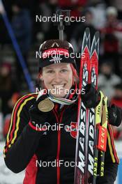 17.02.2008, Oestersund, Sweden (SWE): Kati Wilhelm (GER)  - IBU World Championchip of Biathlon, medal shooting - Oestersund (SWE). www.nordicfocus.com. c Hemmersbach/NordicFocus. Every downloaded picture is fee-liable.