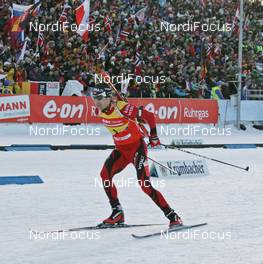 10.02.2008, Oestersund, Sweden (SWE): Ole Einar Bjoerndalen (NOR)  - IBU World Championchip of Biathlon, pursuit men - Oestersund (SWE). www.nordicfocus.com. c Hemmersbach/NordicFocus. Every downloaded picture is fee-liable.