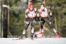 10.02.2008, Oestersund, Sweden (SWE): Daniel Graf (GER), Andreas Birnbacher (GER) behind - IBU World Championchip of Biathlon, pursuit men - Oestersund (SWE). www.nordicfocus.com. c Furtner/NordicFocus. Every downloaded picture is fee-liable.