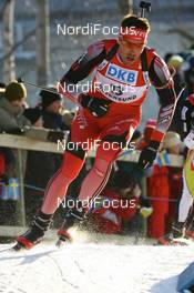 10.02.2008, Oestersund, Sweden (SWE): Simon Hallenbarter (SUI) - IBU World Championchip of Biathlon, pursuit men - Oestersund (SWE). www.nordicfocus.com. c Manzoni/NordicFocus. Every downloaded picture is fee-liable.