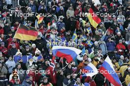 10.02.2008, Oestersund, Sweden (SWE): spectators with flags - IBU World Championchip of Biathlon, pursuit men - Oestersund (SWE). www.nordicfocus.com. c Furtner/NordicFocus. Every downloaded picture is fee-liable.