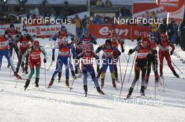 12.02.2008, Oestersund, Sweden (SWE): start - IBU World Championchip of Biathlon, relay mixed - Oestersund (SWE). www.nordicfocus.com. c Furtner/NordicFocus. Every downloaded picture is fee-liable.