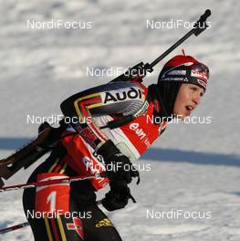 12.02.2008, Oestersund, Sweden (SWE): Magdalena Neuner (GER) - IBU World Championchip of Biathlon, relay mixed - Oestersund (SWE). www.nordicfocus.com. c Furtner/NordicFocus. Every downloaded picture is fee-liable.