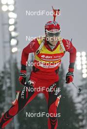 09.02.2008, Oestersund, Sweden (SWE): Ole Einar Bjoerndalen (NOR)  - IBU World Championchip of Biathlon, sprint men - Oestersund (SWE). www.nordicfocus.com. c Hemmersbach/NordicFocus. Every downloaded picture is fee-liable.