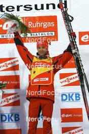 09.02.2008, Oestersund, Sweden (SWE): Ole Einar Bjoerndalen (NOR) - IBU World Championchip of Biathlon, sprint men - Oestersund (SWE). www.nordicfocus.com. c Manzoni/NordicFocus. Every downloaded picture is fee-liable.