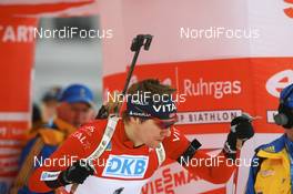 09.02.2008, Oestersund, Sweden (SWE): Emil Hegle Svendsen (NOR) - IBU World Championchip of Biathlon, sprint men - Oestersund (SWE). www.nordicfocus.com. c Manzoni/NordicFocus. Every downloaded picture is fee-liable.