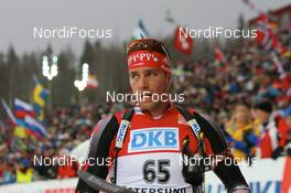 09.02.2008, Oestersund, Sweden (SWE): Simon Hallenbarter (SUI) - IBU World Championchip of Biathlon, sprint men - Oestersund (SWE). www.nordicfocus.com. c Manzoni/NordicFocus. Every downloaded picture is fee-liable.