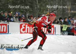 09.02.2008, Oestersund, Sweden (SWE): Tora Berger (NOR)  - IBU World Championchip of Biathlon, sprint women - Oestersund (SWE). www.nordicfocus.com. c Hemmersbach/NordicFocus. Every downloaded picture is fee-liable.