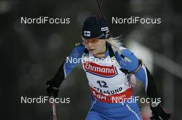 09.02.2008, Oestersund, Sweden (SWE): Mari Laukkanen (FIN) - IBU World Championchip of Biathlon, sprint women - Oestersund (SWE). www.nordicfocus.com. c Furtner/NordicFocus. Every downloaded picture is fee-liable.