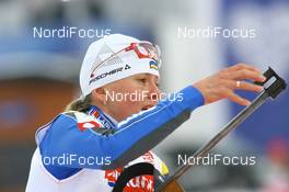 09.02.2008, Oestersund, Sweden (SWE): Oksana Khvostenko (UKR) - IBU World Championchip of Biathlon, sprint women - Oestersund (SWE). www.nordicfocus.com. c Manzoni/NordicFocus. Every downloaded picture is fee-liable.