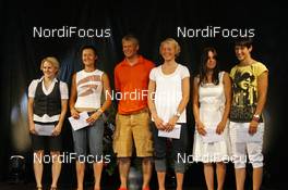 05.07.2008, Duebendorf, Switzerland: l-r: Martina Glagow  (GER), Simone Hauswald (GER), ... , Solveig Rogstad (NOR), Kathrin HItzer (GER), Sabrina Buchholz (GER) - Biathlon, 1 Grand Prix of Switzerland - Duebendorf (SUI). www.nordicfocus.com. c Felgenhauer/NordicFocus. Every downloaded picture is fee-liable.