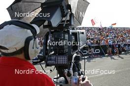 05.07.2008, Duebendorf, Switzerland: tv-camera - Biathlon, 1 Grand Prix of Switzerland - Duebendorf (SUI). www.nordicfocus.com. c Felgenhauer/NordicFocus. Every downloaded picture is fee-liable.