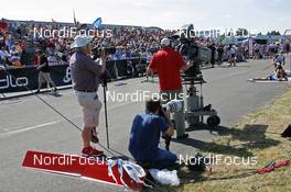 05.07.2008, Duebendorf, Switzerland: camera-men - Biathlon, 1 Grand Prix of Switzerland - Duebendorf (SUI). www.nordicfocus.com. c Felgenhauer/NordicFocus. Every downloaded picture is fee-liable.