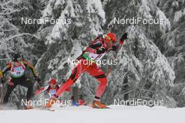 07.12.2008, Oestersund, Sweden (SWE): Matthias Simmen (SUI), Rossignol, Rottefella, Exel, adidas - IBU world cup biathlon, pursuit men, Oestersund (SWE). www.nordicfocus.com. © Manzoni/NordicFocus. Every downloaded picture is fee-liable.