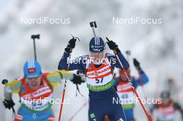 07.12.2008, Oestersund, Sweden (SWE): Haley Johnson (USA), Rossignol, Rottefella, Exel, adidas - IBU world cup biathlon, pursuit women, Oestersund (SWE). www.nordicfocus.com. © Manzoni/NordicFocus. Every downloaded picture is fee-liable.