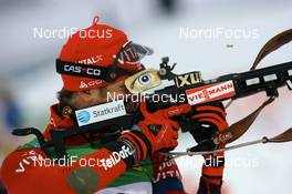 06.12.2008, Oestersund, Sweden (SWE): Ole Einar Bjoerndalen (NOR), Madshus, Rottefella, Odlo - IBU world cup biathlon, sprint men, Oestersund (SWE). www.nordicfocus.com. © Manzoni/NordicFocus. Every downloaded picture is fee-liable.