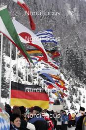 13.12.2008, Hochfilzen, Austria (AUT): flags - IBU world cup biathlon, pursuit men, Hochfilzen (AUT). www.nordicfocus.com. © Furtner/NordicFocus. Every downloaded picture is fee-liable.