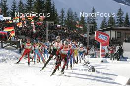 14.12.2008, Hochfilzen, Austria (AUT): Relay start - IBU world cup biathlon, relay men, Hochfilzen (AUT). www.nordicfocus.com. © Furtner/NordicFocus. Every downloaded picture is fee-liable.