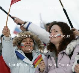 14.12.2008, Hochfilzen, Austria (AUT): Russian fans - IBU world cup biathlon, relay women, Hochfilzen (AUT). www.nordicfocus.com. © Furtner/NordicFocus. Every downloaded picture is fee-liable.