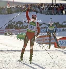 14.12.2008, Hochfilzen, Austria (AUT): Tora Berger (NOR), Fischer, Rottefella, Odlo - IBU world cup biathlon, relay women, Hochfilzen (AUT). www.nordicfocus.com. © Furtner/NordicFocus. Every downloaded picture is fee-liable.