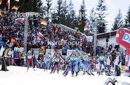 14.12.2008, Hochfilzen, Austria (AUT): Start - IBU world cup biathlon, relay women, Hochfilzen (AUT). www.nordicfocus.com. © Furtner/NordicFocus. Every downloaded picture is fee-liable.