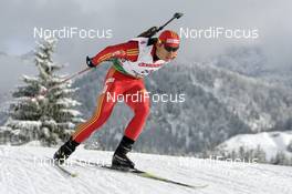12.12.2008, Hochfilzen, Austria (AUT): Chengye Zhang (CHN), Fischer, Salomon, Swix, adidas - IBU world cup biathlon, sprint men, Hochfilzen (AUT). www.nordicfocus.com. © Furtner/NordicFocus. Every downloaded picture is fee-liable.