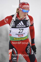 12.12.2008, Hochfilzen, Austria (AUT): Solveig Rogstad (NOR), Rossignol, Rottefella, KV+, Odlo - IBU world cup biathlon, sprint women, Hochfilzen (AUT). www.nordicfocus.com. © Furtner/NordicFocus. Every downloaded picture is fee-liable.