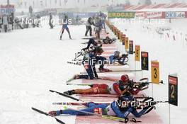 18.12.2008, Hochfilzen, Austria (AUT): snowfall at the shooting range - IBU world cup biathlon, individual women, Hochfilzen (AUT). www.nordicfocus.com. © Felgenhauer/NordicFocus. Every downloaded picture is fee-liable.