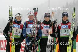 21.12.2008, Hochfilzen, Austria (AUT): Team France - IBU world cup biathlon, relay women, Hochfilzen (AUT). www.nordicfocus.com. © Felgenhauer/NordicFocus. Every downloaded picture is fee-liable.