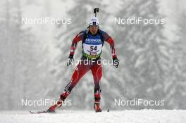 20.12.2008, Hochfilzen, Austria (AUT): Scott Perras (CAN), Alpina, Madshus, Swix  - IBU world cup biathlon, sprint men, Hochfilzen (AUT). www.nordicfocus.com. © Felgenhauer/NordicFocus. Every downloaded picture is fee-liable.