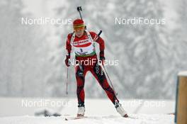 20.12.2008, Hochfilzen, Austria (AUT): Kari Henneseid Eie (NOR)  - IBU world cup biathlon, sprint women, Hochfilzen (AUT). www.nordicfocus.com. © Felgenhauer/NordicFocus. Every downloaded picture is fee-liable.