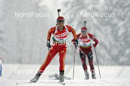 20.12.2008, Hochfilzen, Austria (AUT): Xianying Liu (CHN), Fischer, Salomon, adidas  - IBU world cup biathlon, sprint women, Hochfilzen (AUT). www.nordicfocus.com. © Felgenhauer/NordicFocus. Every downloaded picture is fee-liable.
