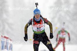 20.12.2008, Hochfilzen, Austria (AUT): Kathrin Hitzer (GER), Fischer, Rottefella, Alpina, Leki, adidas  - IBU world cup biathlon, sprint women, Hochfilzen (AUT). www.nordicfocus.com. © Felgenhauer/NordicFocus. Every downloaded picture is fee-liable.