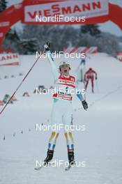 01.01.08, Nove Mesto, Czech Republic (CZE): Charlotte Kalla (SWE), winner - FIS world cup cross-country, tour de ski, 10 km women handicap start, Nove Mesto (CZE). www.nordicfocus.com. c Hemmersbach/NordicFocus. Every downloaded picture is fee-liable.