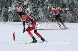 01.01.08, Nove Mesto, Czech Republic (CZE): group, l-r Franz Goering, Gsring (GER), Dario Cologna (SUI), Tobias Angerer (GER)  - FIS world cup cross-country, tour de ski, 15 km men handicap start, Nove Mesto (CZE). www.nordicfocus.com. c Hemmersbach/NordicFocus. Every downloaded picture is fee-liable.