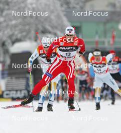 01.01.08, Nove Mesto, Czech Republic (CZE): group, in front Jens Arne Svartedal (NOR), behind Mats Larsson (SWE), behind Anders Soedergren (SWE)  - FIS world cup cross-country, tour de ski, 15 km men handicap start, Nove Mesto (CZE). www.nordicfocus.com. c Hemmersbach/NordicFocus. Every downloaded picture is fee-liable.