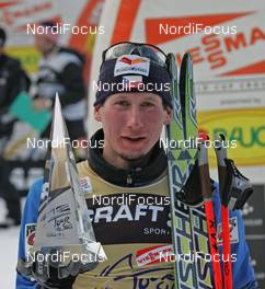 06.01.08, Val di Fiemme, Italy (ITA): Lukas Bauer (CZE), winner Tour de Ski  - FIS world cup cross-country, tour de ski, final climb men, Val di Fiemme (ITA). www.nordicfocus.com. c Hemmersbach/NordicFocus. Every downloaded picture is fee-liable.