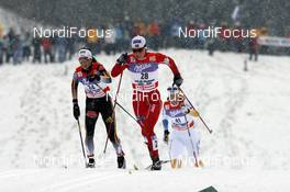 05.01.08, Val di Fiemme, Italy (ITA): l-r: Stefanie Boehler (GER), Kristin Muerer Stemland (NOR), Jenny Hansson (SWE)  - FIS world cup cross-country, tour de ski, mass women, Val di Fiemme (ITA). www.nordicfocus.com. c Felgenhauer/NordicFocus. Every downloaded picture is fee-liable.