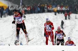05.01.08, Val di Fiemme, Italy (ITA): l-r: Katrin Zeller (GER), Therese Johaug (NOR),  Evi Sachenbacher Stehle (GER), - FIS world cup cross-country, tour de ski, mass women, Val di Fiemme (ITA). www.nordicfocus.com. c Felgenhauer/NordicFocus. Every downloaded picture is fee-liable.