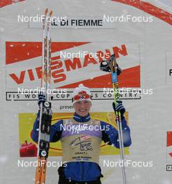 05.01.08, Val di Fiemme, Italy (ITA): Virpi Kuitunen (FIN), winner, current leader Tour de Ski - FIS world cup cross-country, tour de ski, mass women, Val di Fiemme (ITA). www.nordicfocus.com. c Hemmersbach/NordicFocus. Every downloaded picture is fee-liable.