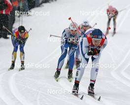 05.01.08, Val di Fiemme, Italy (ITA): group, in front Pirjo Muranen (FIN), behind l-r Valentina Shevchenko (UKR), Arianna Follis (ITA)  - FIS world cup cross-country, tour de ski, mass women, Val di Fiemme (ITA). www.nordicfocus.com. c Hemmersbach/NordicFocus. Every downloaded picture is fee-liable.