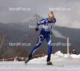 16.02.2008, Liberec, Czech Republic (CZE): Christian Zorzi (ITA) in front of Mount Jested - FIS world cup cross-country, 15km men, Liberec (CZE). www.nordicfocus.com. c Felgenhauer/NordicFocus. Every downloaded picture is fee-liable.