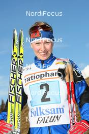 24.02.2008, Falun, Sweden (SWE): Riikka Sarasoja (FIN) - FIS world cup cross-country, relay women, Falun (SWE). www.nordicfocus.com. c Manzoni/NordicFocus. Every downloaded picture is fee-liable.