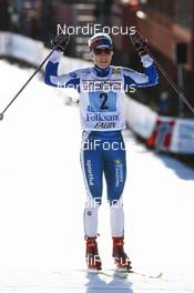 24.02.2008, Falun, Sweden (SWE): Riikka Sarasoja (FIN) - FIS world cup cross-country, relay women, Falun (SWE). www.nordicfocus.com. c Manzoni/NordicFocus. Every downloaded picture is fee-liable.
