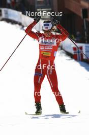 24.02.2008, Falun, Sweden (SWE): Marit Bjoergen (NOR) - FIS world cup cross-country, relay women, Falun (SWE). www.nordicfocus.com. c Manzoni/NordicFocus. Every downloaded picture is fee-liable.