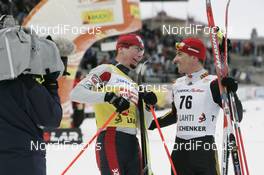 02.03.2008, Lahti, Finland (FIN): l-r: Lukas Bauer (CZE), Rene Sommerfeldt (GER) - FIS world cup cross-country, 15km men, Lahti (FIN). www.nordicfocus.com. c Furtner/NordicFocus. Every downloaded picture is fee-liable.