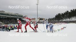 01.03.2008, Lahti, Finland (FIN): l-r: Tord Asle Gjerdalen (NOR), Petter Northug (NOR), Eligius Tambornino (SUI), Sami Jauhojaervi (FIN) - FIS world cup cross-country, individual sprint, Lahti (FIN). www.nordicfocus.com. c Furtner/NordicFocus. Every downloaded picture is fee-liable.