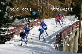 04.03.2008, Holmenkollen, Norway (NOR): Jumping hill and cross-country stadium before they will be rebuilt for 2011th World Championchips, athletes during training - FIS world cups, Holmenkollen (NOR). www.nordicfocus.com. c Manzoni/NordicFocus. Every downloaded picture is fee-liable.