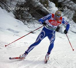 15.03.2008, Bormio, Italy (ITA):Girogio di Centa (ITA) in the downhill - FIS world cup cross-country, 20km mass men, Bormio (ITA). www.nordicfocus.com. c Felgenhauer/NordicFocus. Every downloaded picture is fee-liable.